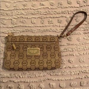 Michael Kors logo wristlet